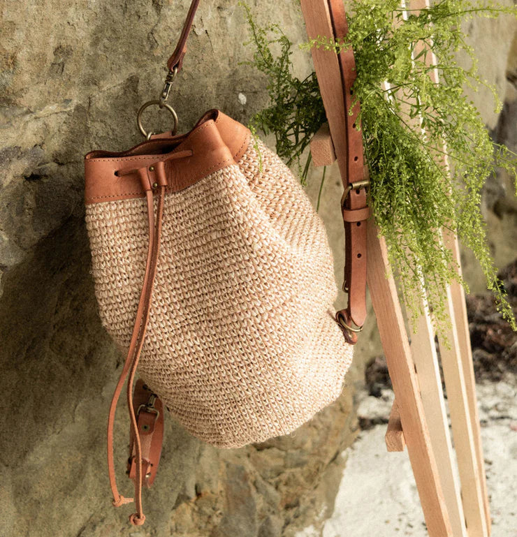 Transito Woven Backpack in Natural