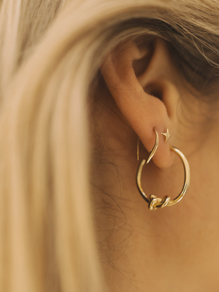 14K Falling Star Studs