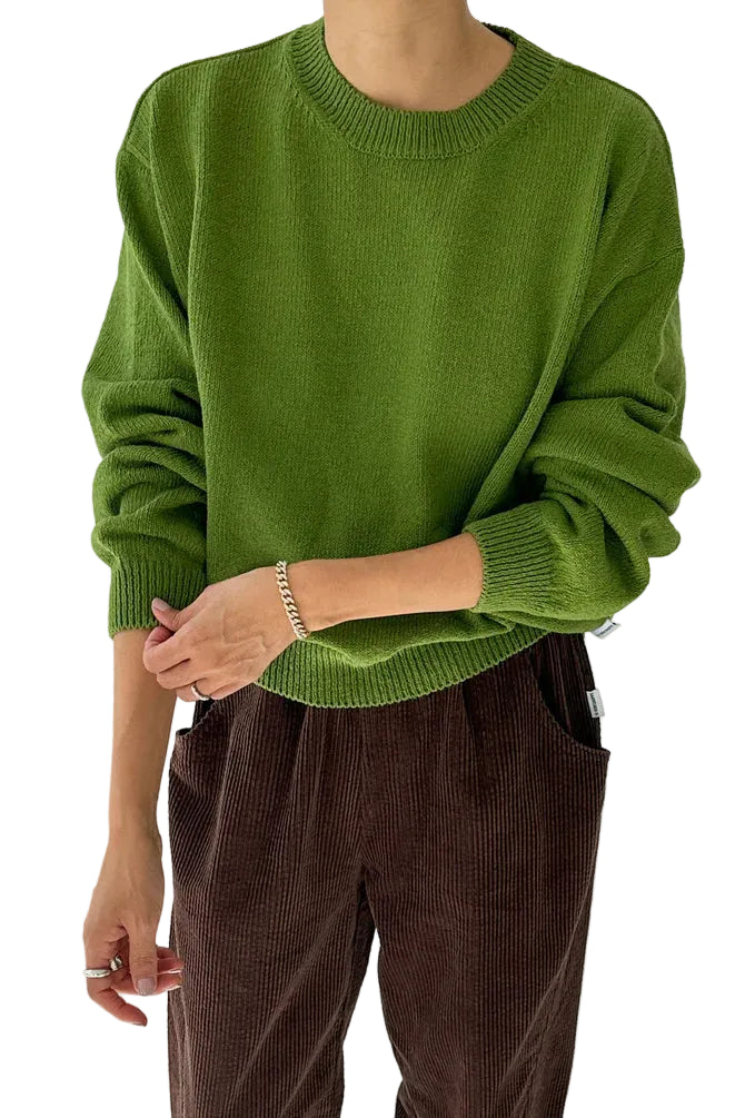 The Milo cotton sweater in avacado