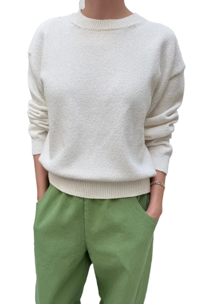 Milo Cotton Sweater - Clean White