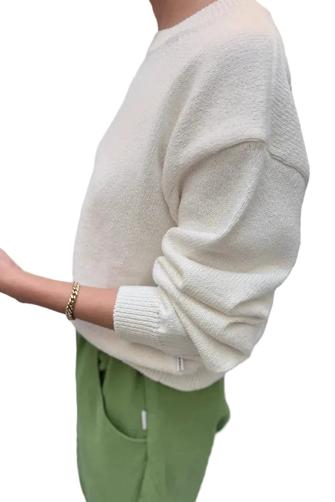 Milo Cotton Sweater - Clean White