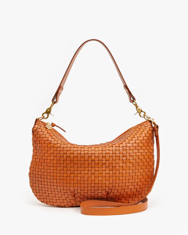 Moyen Messenger in woven checker natural