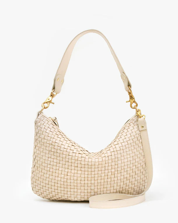 Moyen Messenger in Woven  Checker-Cream