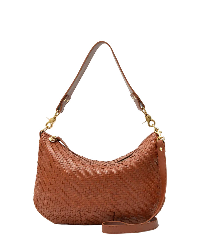 Moyen messenger in woven zig zag hazelnut