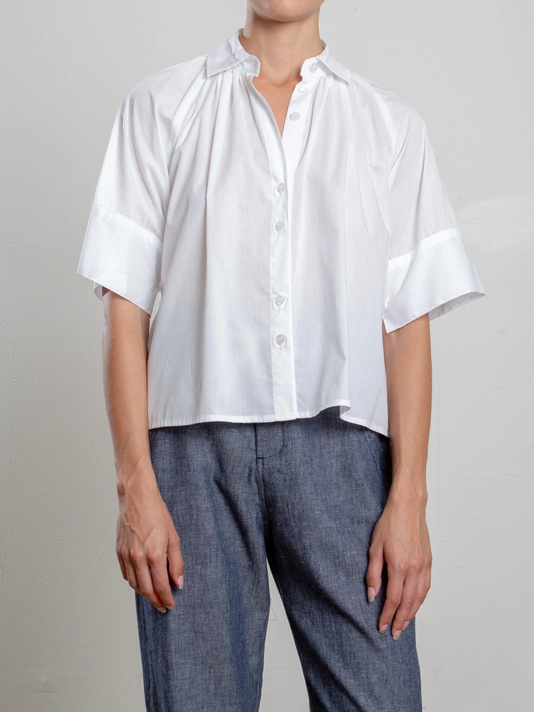 Halle Shirt in Spanish Voile - White