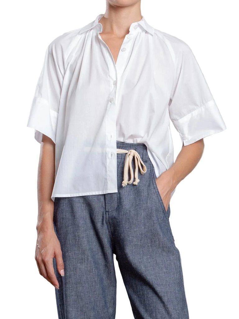 Halle Shirt in Spanish Voile - White