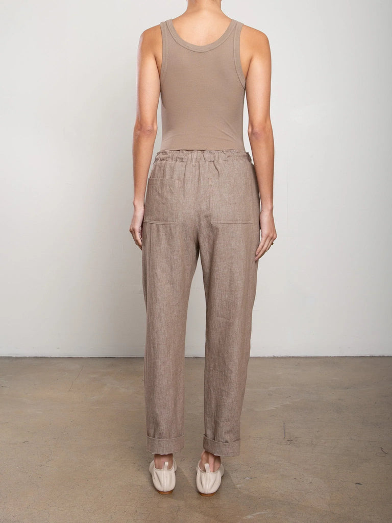 Claire Pant in Linen Twill - Sparrow
