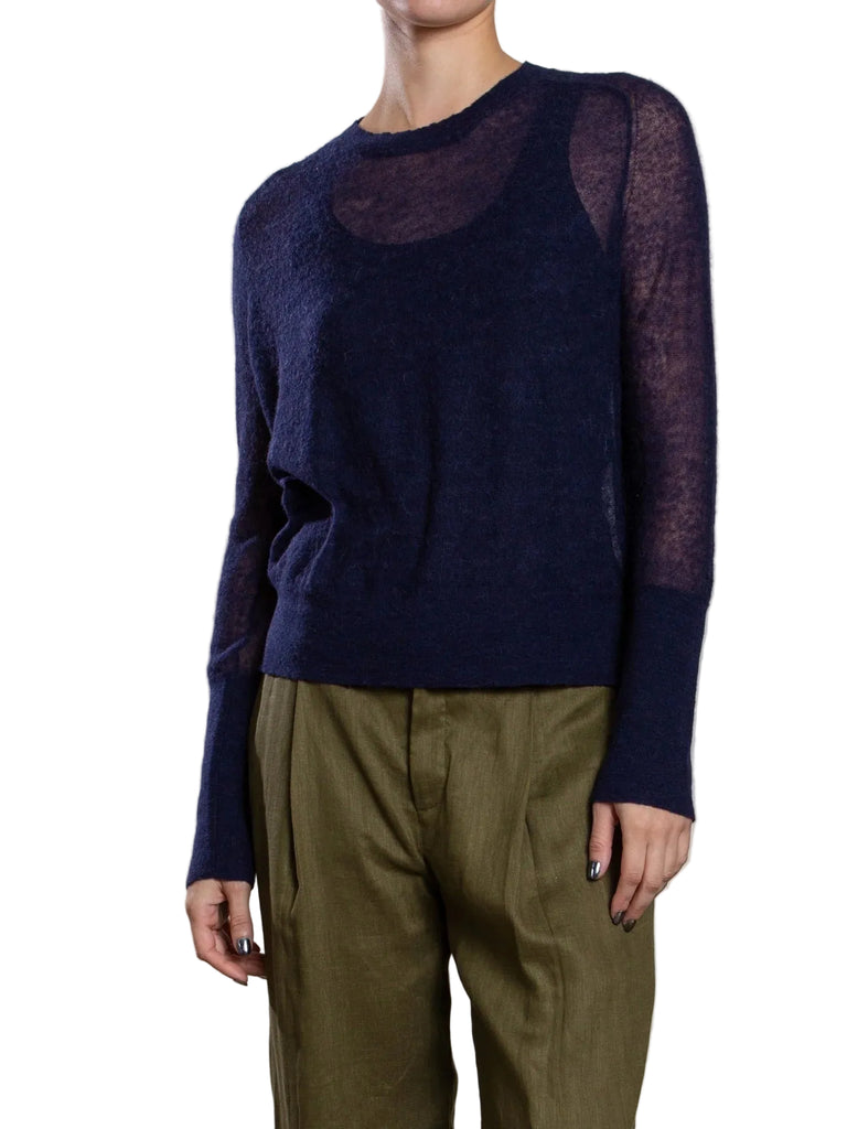 Adrian Crewneck in Navy Dulce Knit