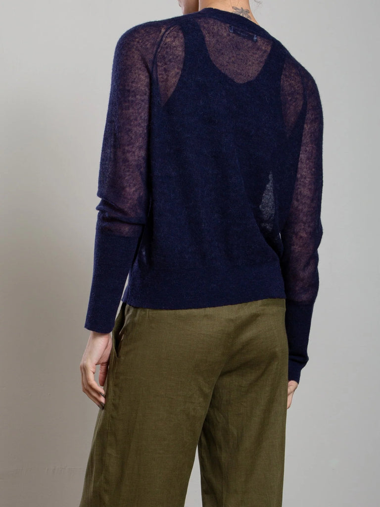 Adrian Crewneck in Navy Dulce Knit