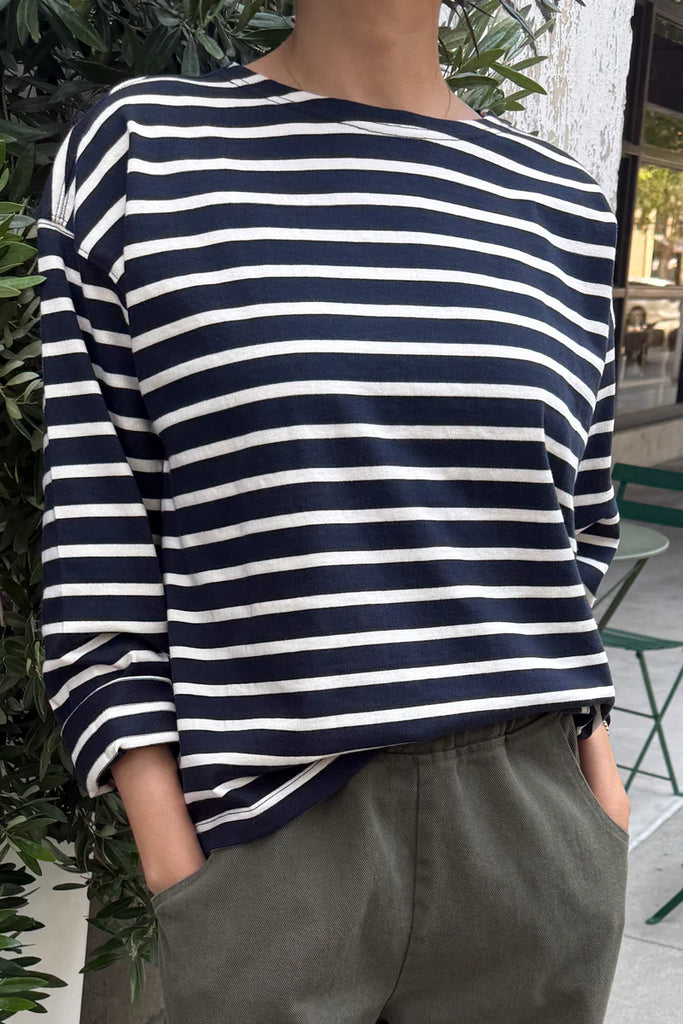 Sailor top in navy/white stripe
