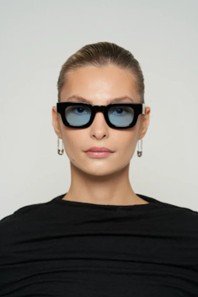 Miller in Gloss Black Blue Lens
