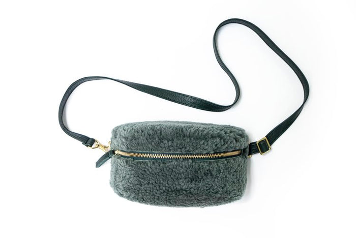 Eucalyptus Shearling Bum Bag