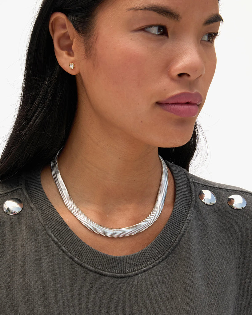 Silver Le Snake Chain Collar necklace