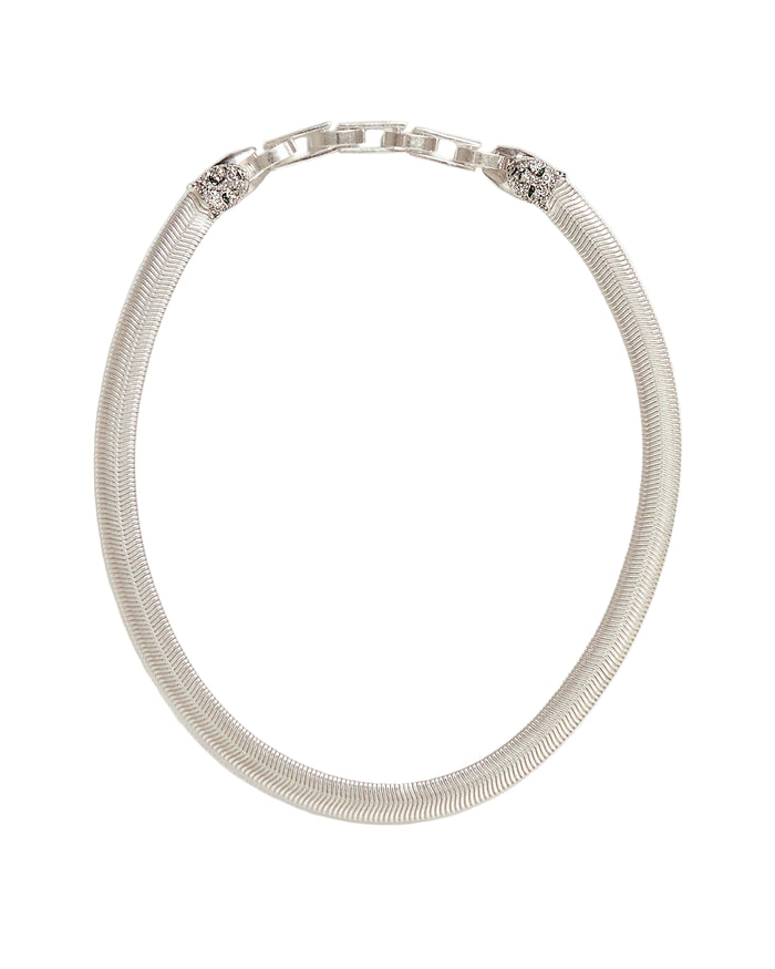 Silver Le Snake Chain Collar necklace