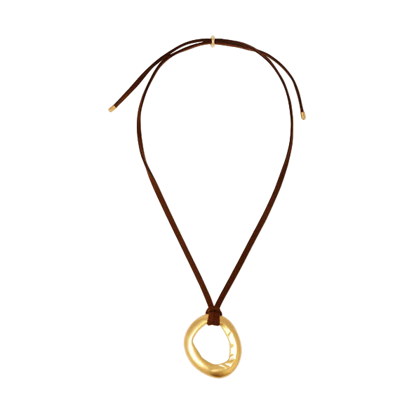 MINI NECKLACE - Gold/Brown