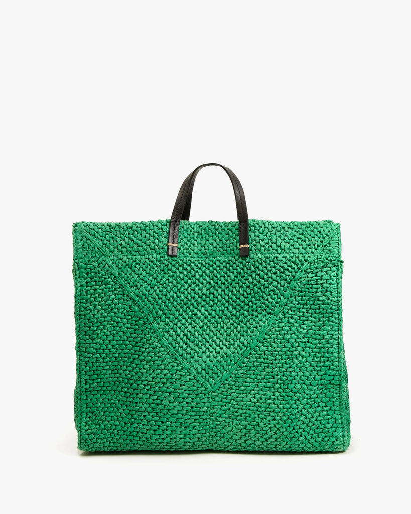 Simple Summer Tote in Green Apple Raffia