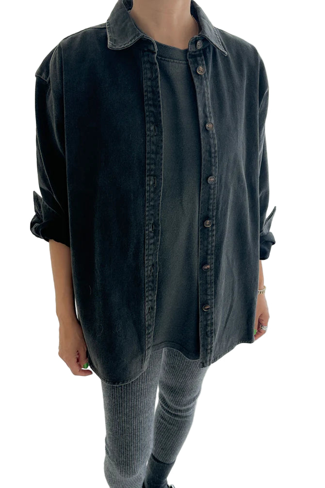 Theo jacket in washed black