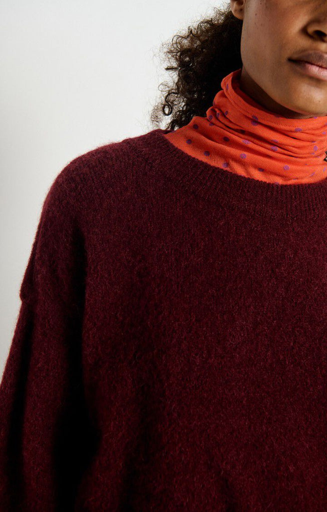 Vitow Jumper in Dark Red Melange