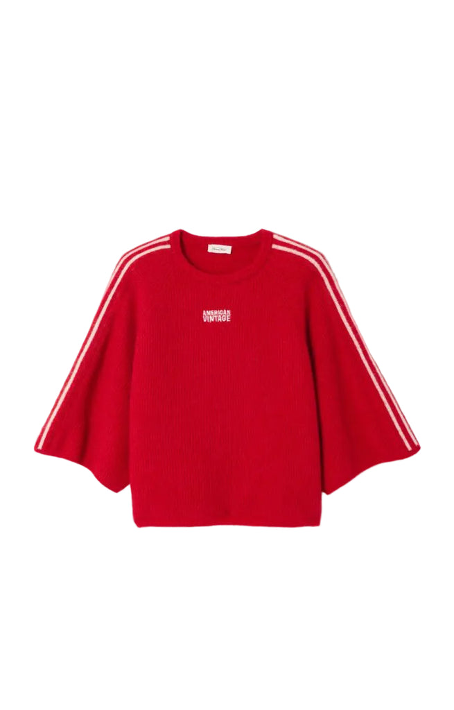 Vitow Jumper w Logo in Carmin