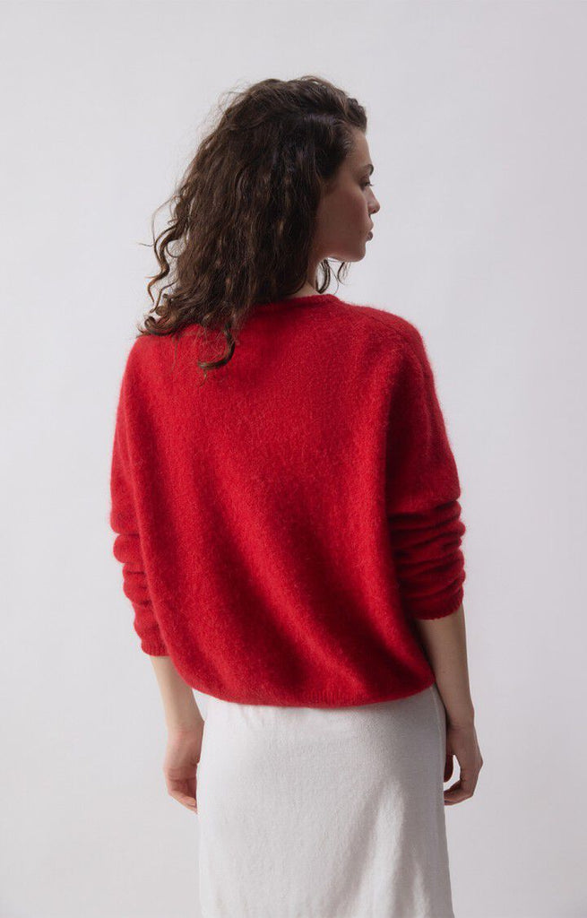 Vitow Cardigan in Carmin Melange