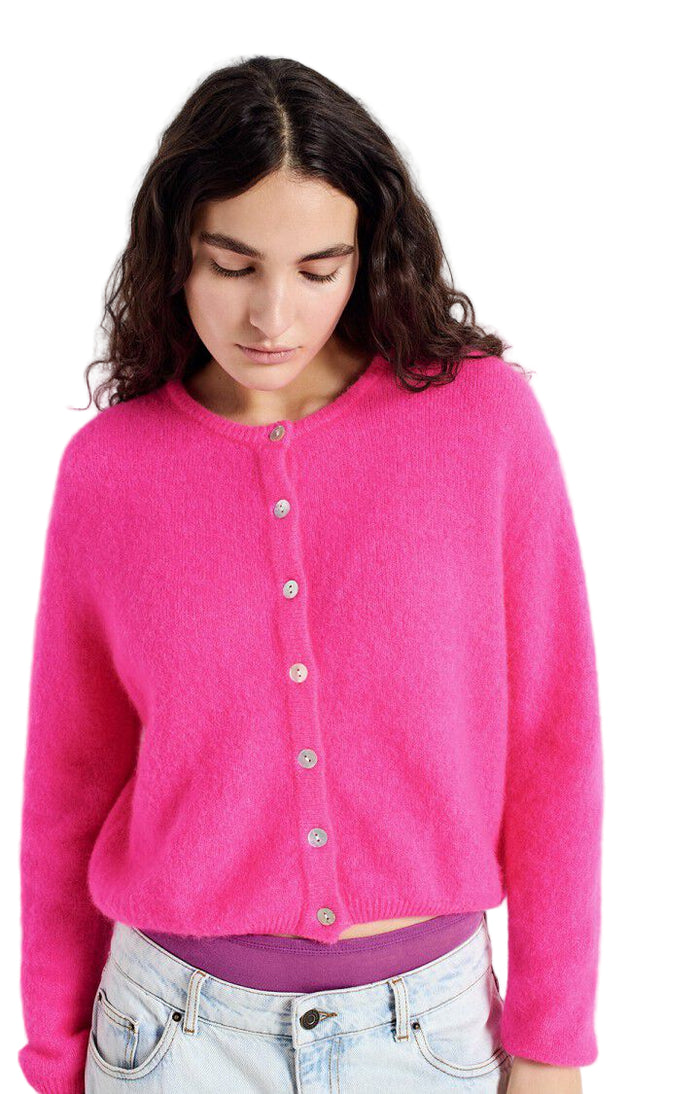 Vitow Cardigan in Hot Pink