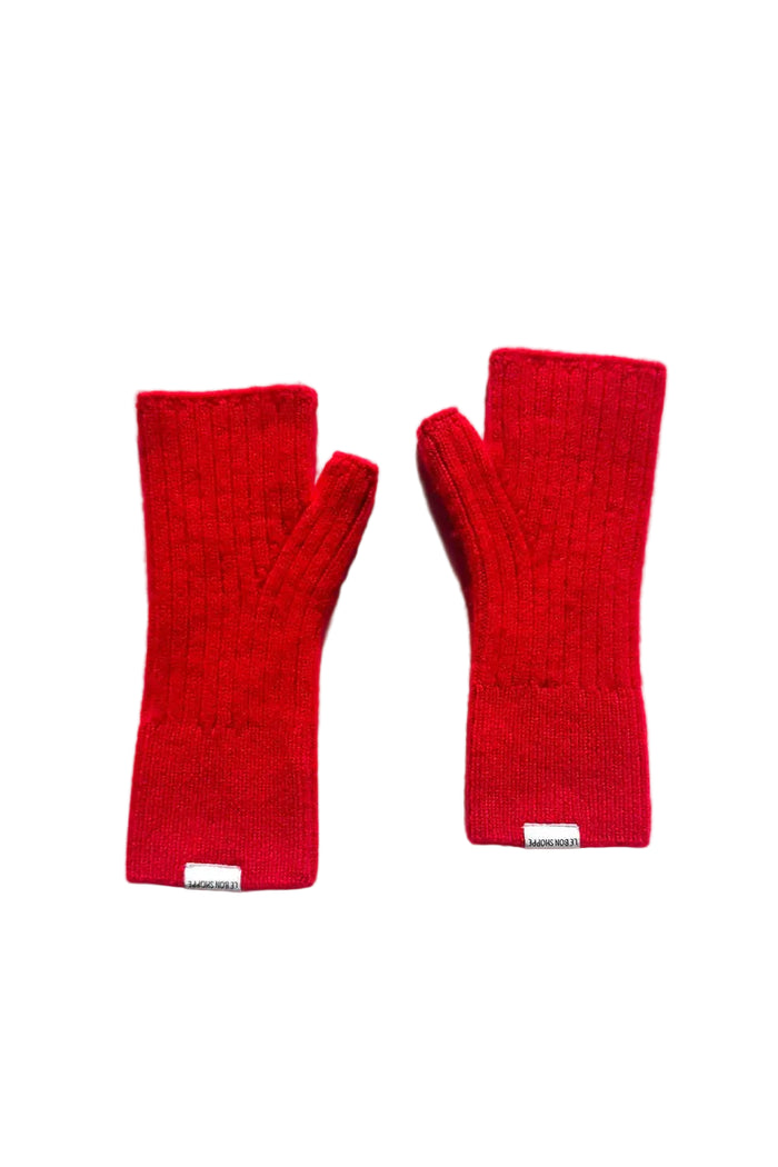 Cashmere wrist warmer in red
