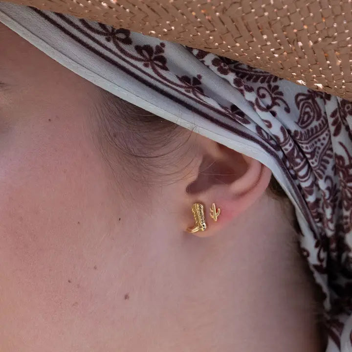 Cowboy Boot Stud Earrings