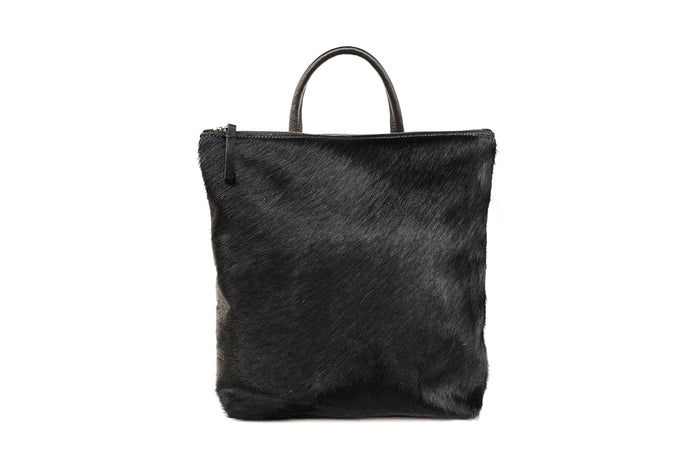 Black Cowhide Backpack