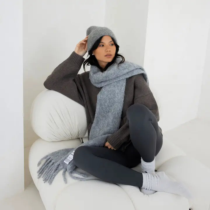 The Reykjavik Wool Scarf in Grey