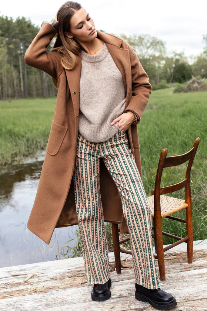 Everyday Pant in Vintage Floral Stripe Pine