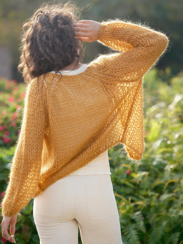 Cloud cardigan in ochre