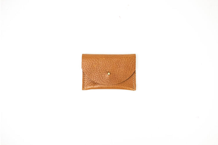 Cognac leather cardholder