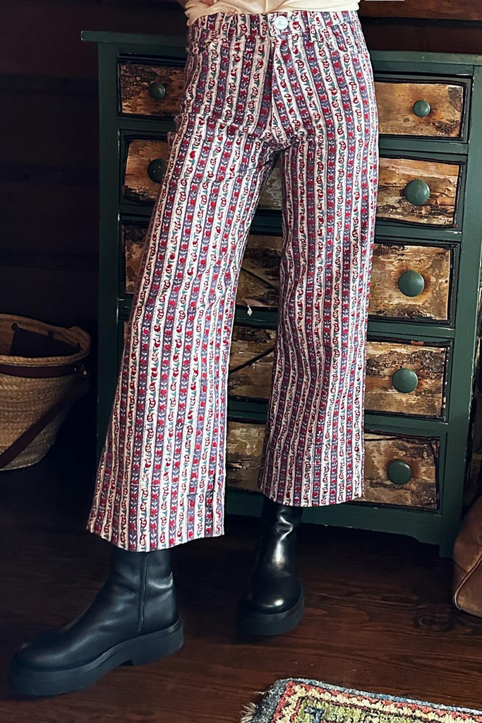 Everyday Pant in Vintage Floral Stripe