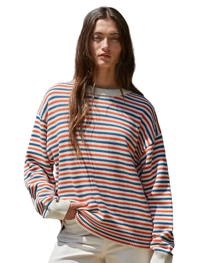 Campbell Sweater in Multi Stripe