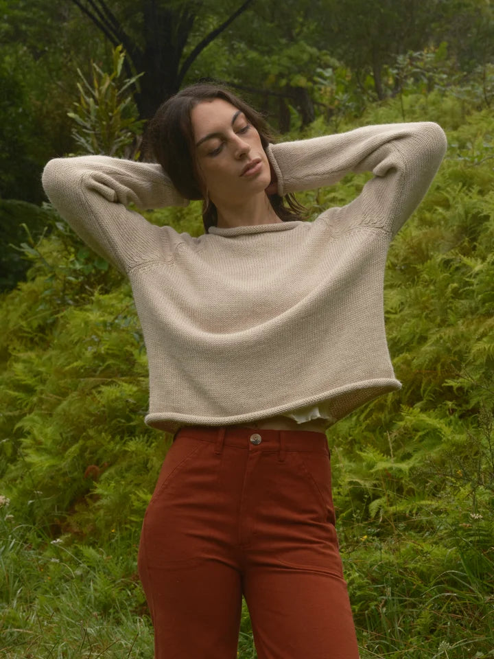 Fisherwoman Sweater in Ecru