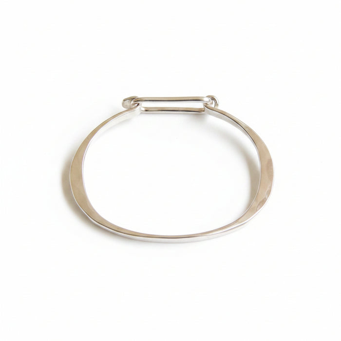 Buckle Clasp Bracelet: sterling silver