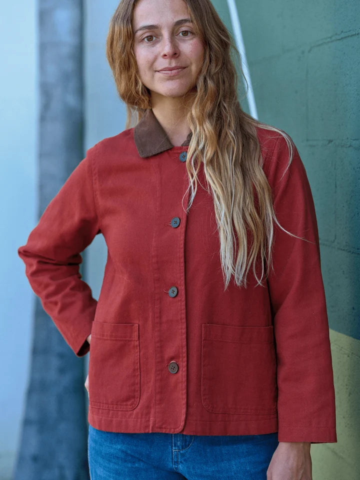 Lined Painter Jacket in Rust