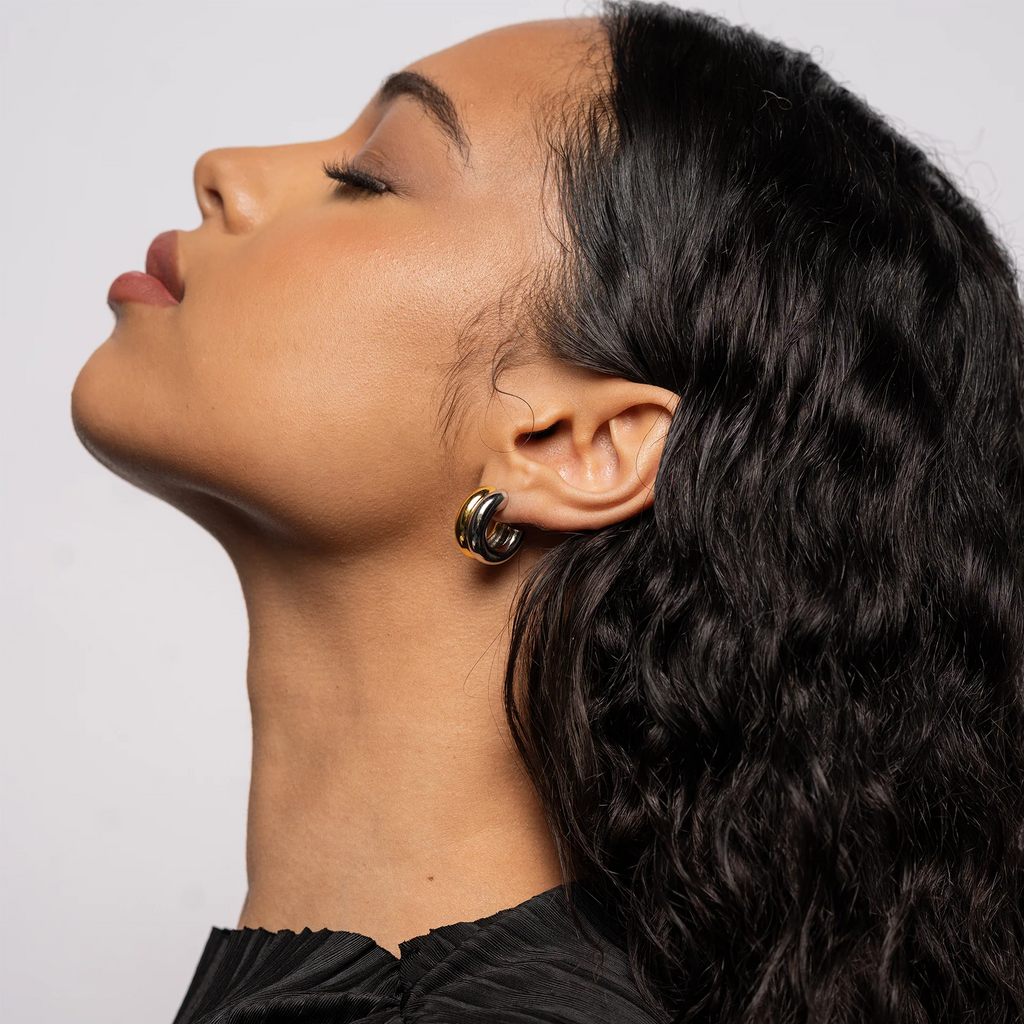 Nolan Two Toned Hoops