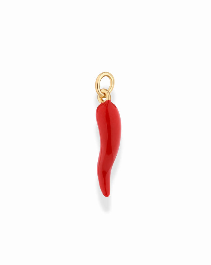 Italian Horn Charm in Red