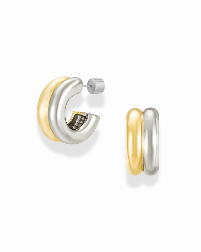 Nolan Two Toned Hoops
