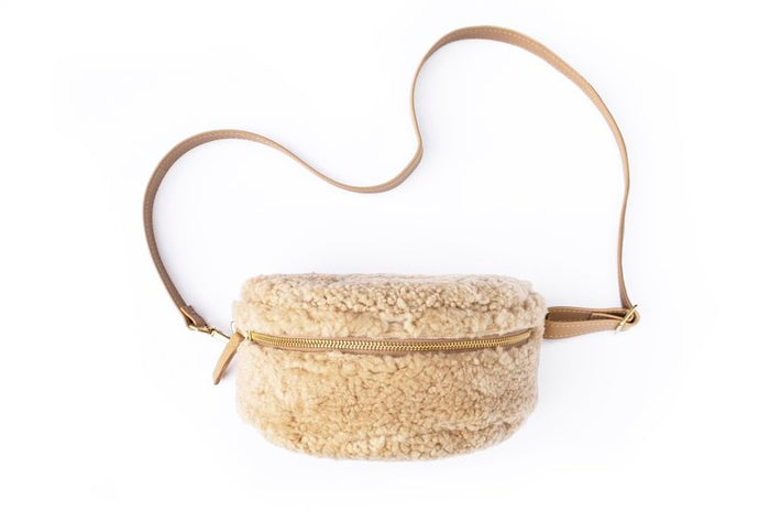 Oatmeal Shearling Bum Bag