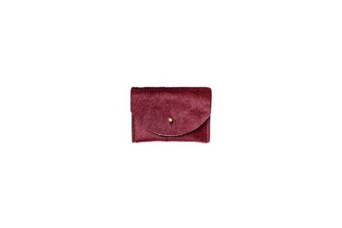 Plum Cowhide Cardholder