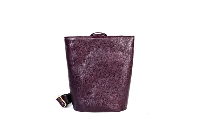 PLUM LEATHER SLING BAG