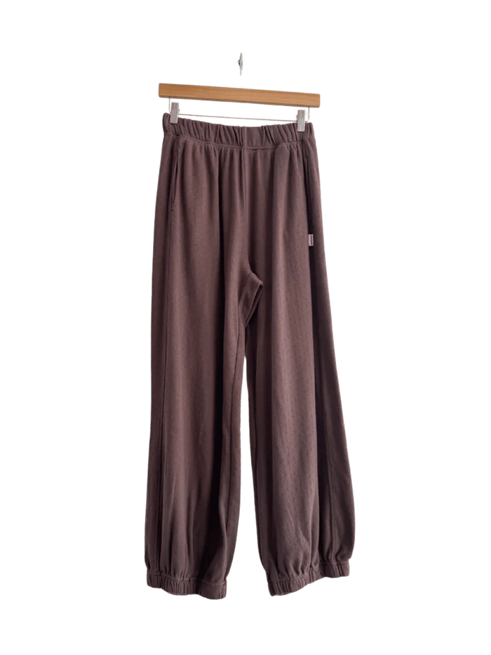 Pointelle Balloon Pants in Chocolate