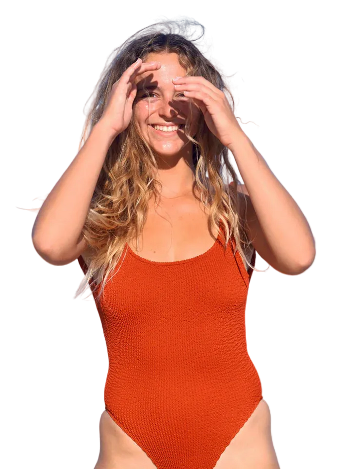 Ripple One Piece in Red