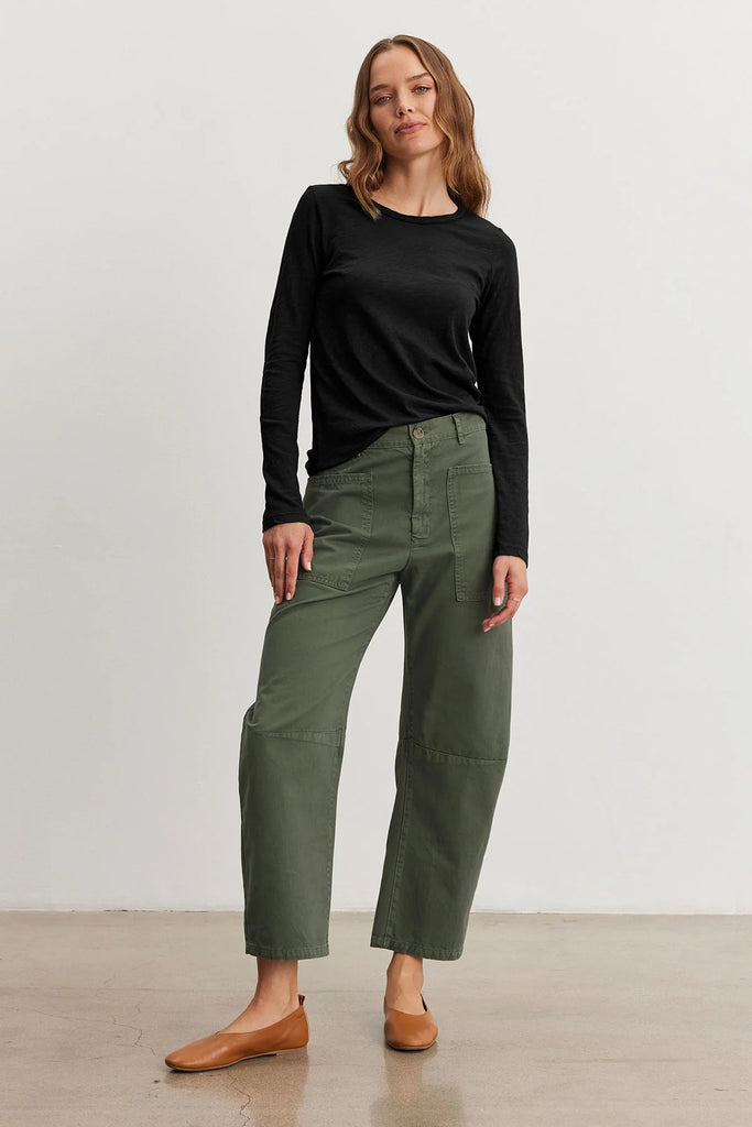 Brylie Curved Knee Pant in Cypress