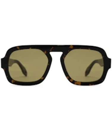 Jane in dark brown Tortoise w/olive green lens