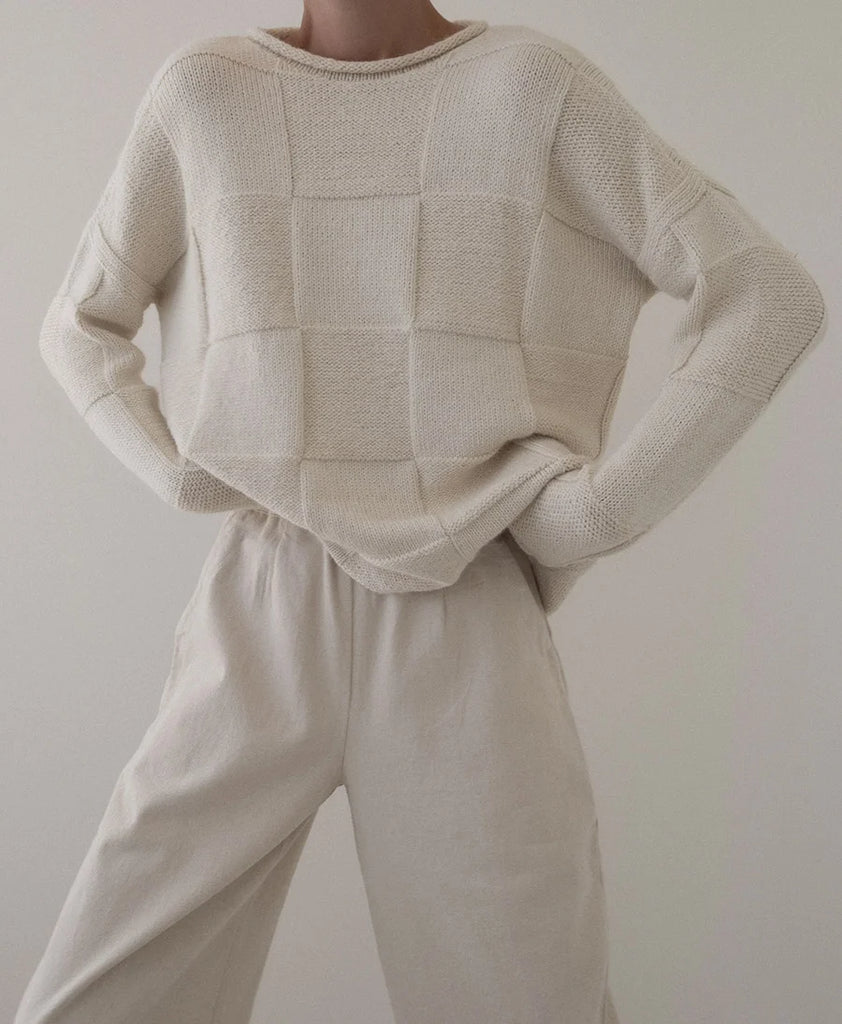 Heritage basket weave sweater