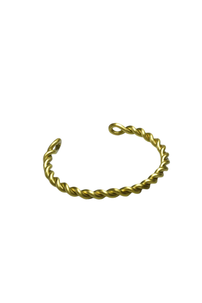 Twisted brass unisex cuff