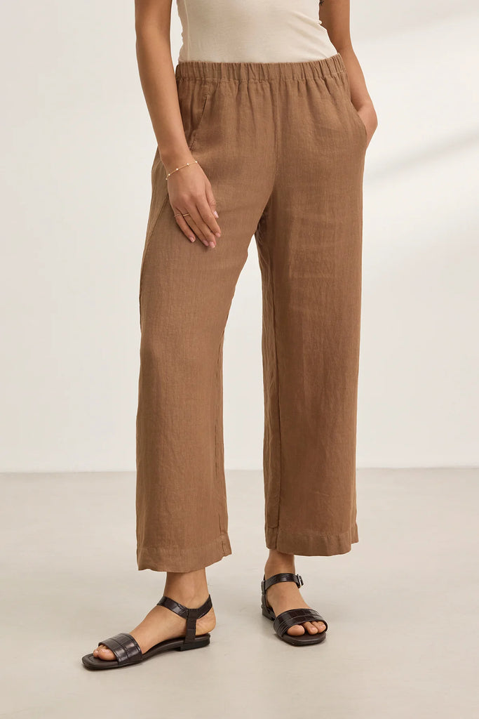 Linen LOLA pants in bark